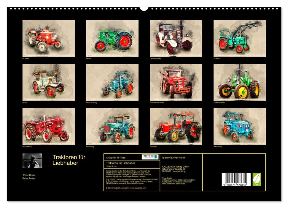 Traktoren für Liebhaber (CALVENDO Premium Wandkalender 2024)