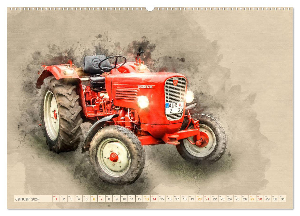 Traktoren für Liebhaber (CALVENDO Premium Wandkalender 2024)