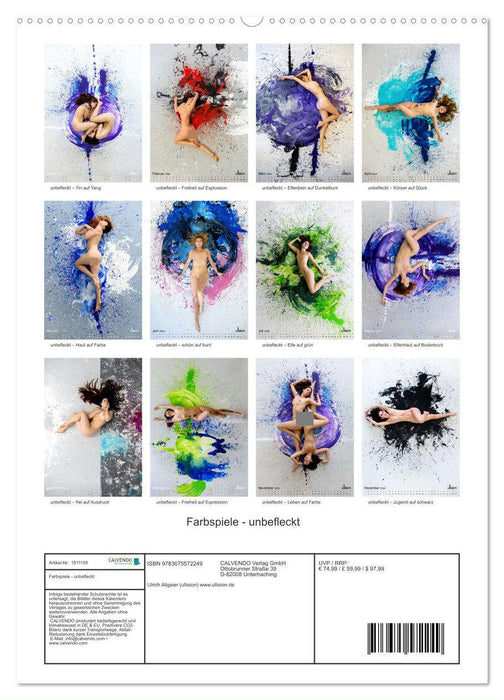 Farbspiele - unbefleckt (CALVENDO Premium Wandkalender 2024)