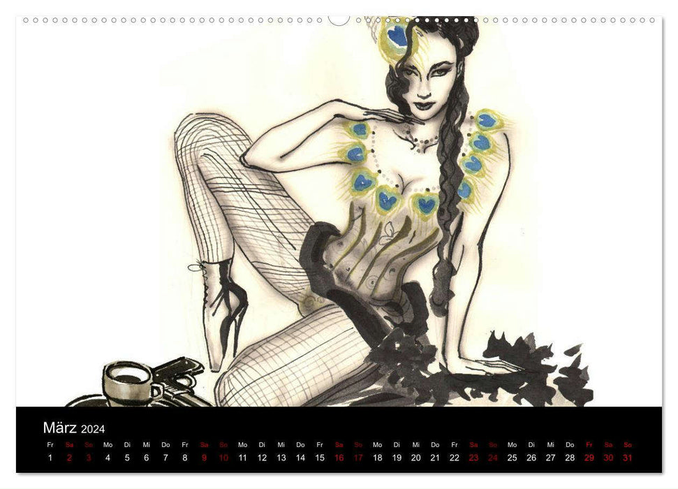 Burlesque 2 - Quickies von SARA HORWATH (CALVENDO Wandkalender 2024)