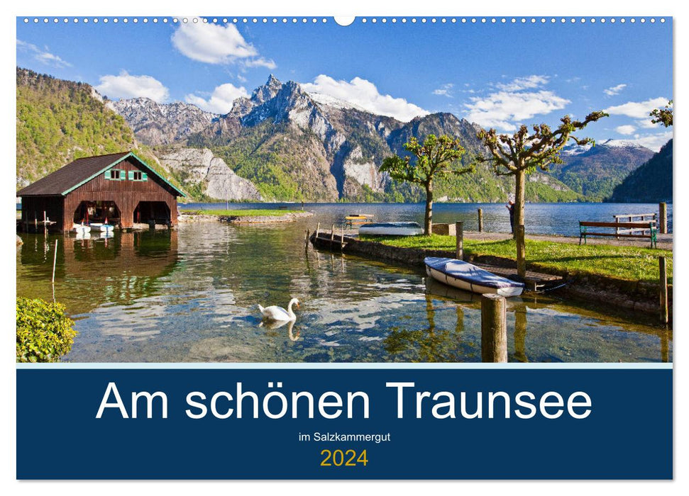 Am schönen Traunsee im Salzkammergut (CALVENDO Wandkalender 2024)