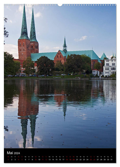 Lübeck - Hanseschönheit in Insellage (CALVENDO Wandkalender 2024)