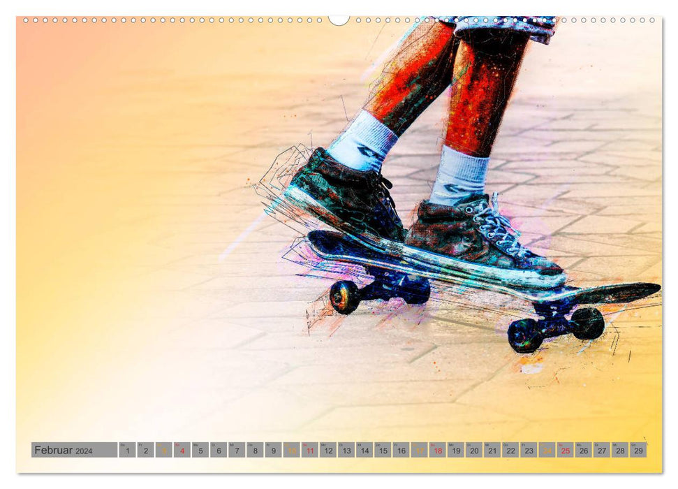 Skateboarding - extrem cool (CALVENDO Premium Wandkalender 2024)