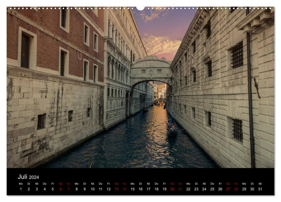 Momenti di Venezia - Venezianische Momente (CALVENDO Premium Wandkalender 2024)