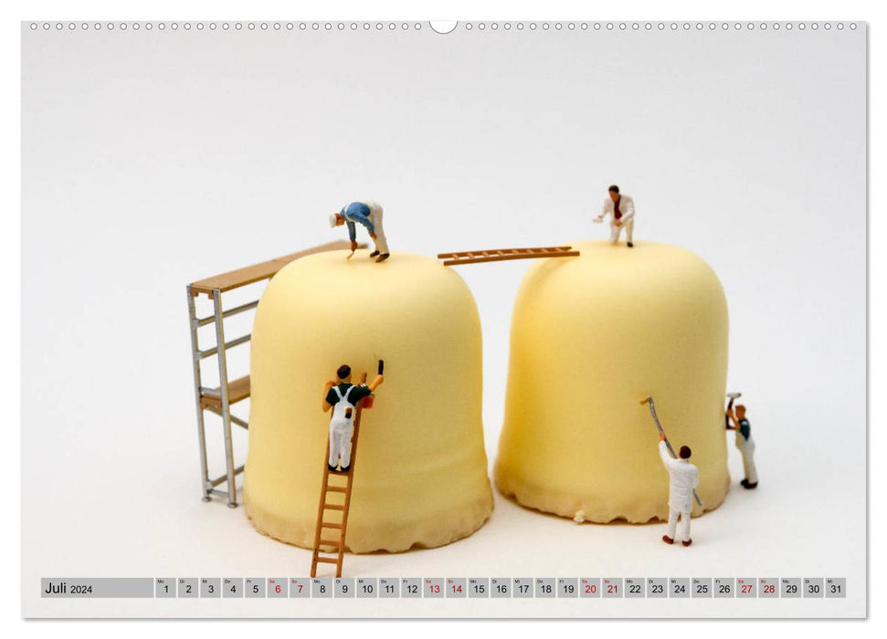Miniaturwelten - Kleine Leute bei der Arbeit (CALVENDO Premium Wandkalender 2024)