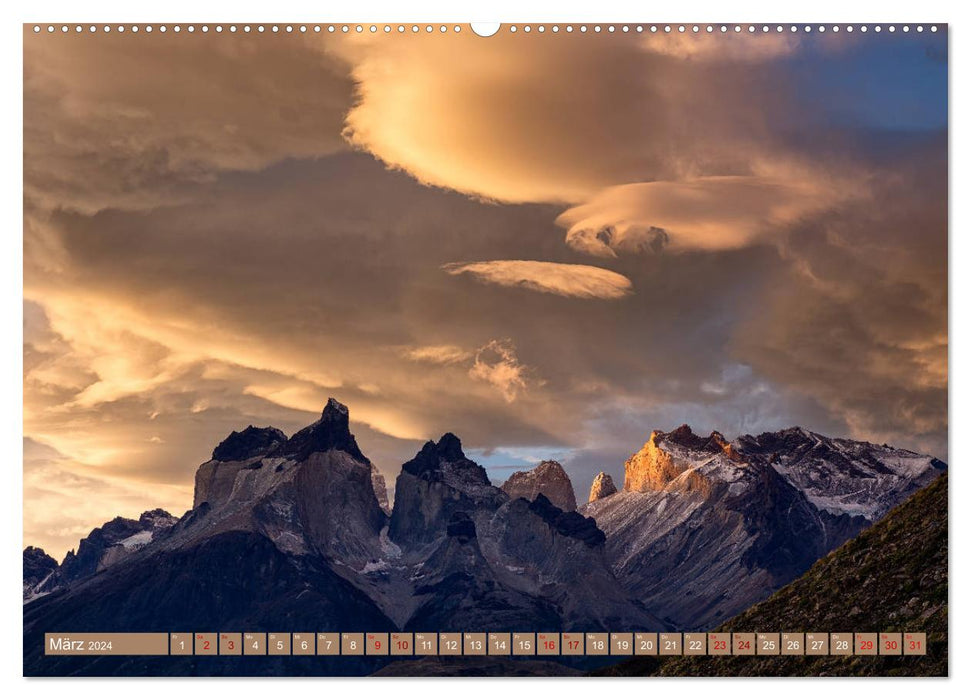 Patagonien: Einzigartige Landschaft am Ende der Welt (CALVENDO Premium Wandkalender 2024)