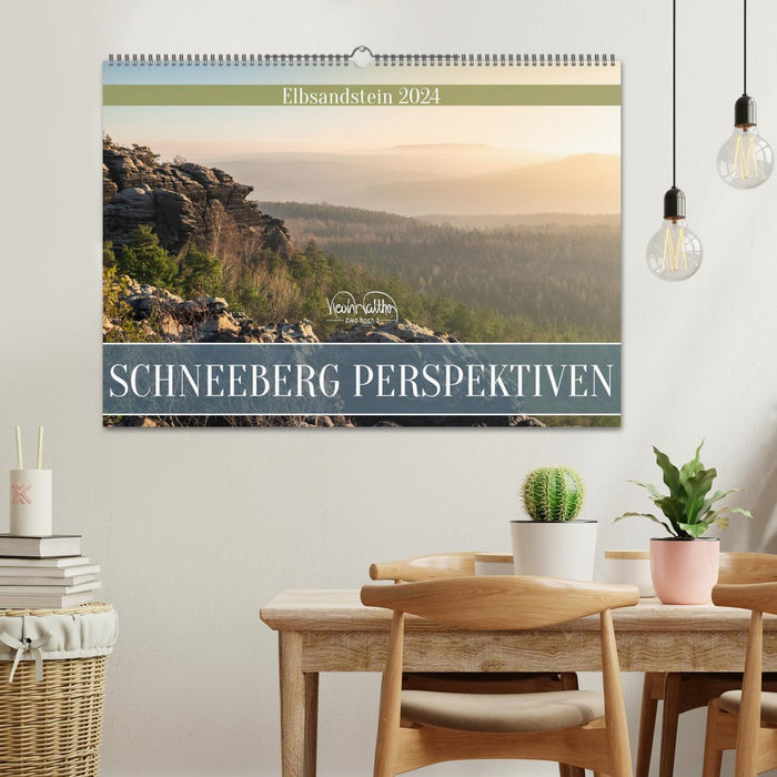 Schneeberg Perspektiven - Elbsandstein (CALVENDO Wandkalender 2024)