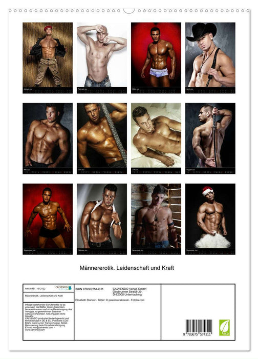 Männererotik. Leidenschaft und Kraft (CALVENDO Premium Wandkalender 2024)