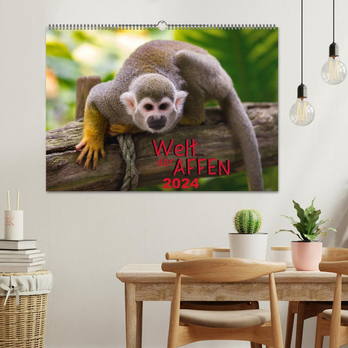 Welt der Affen (CALVENDO Wandkalender 2024)