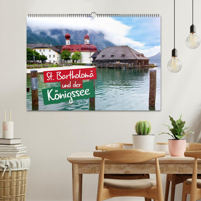 St. Bartholomä und der Königssee (CALVENDO Wandkalender 2024)