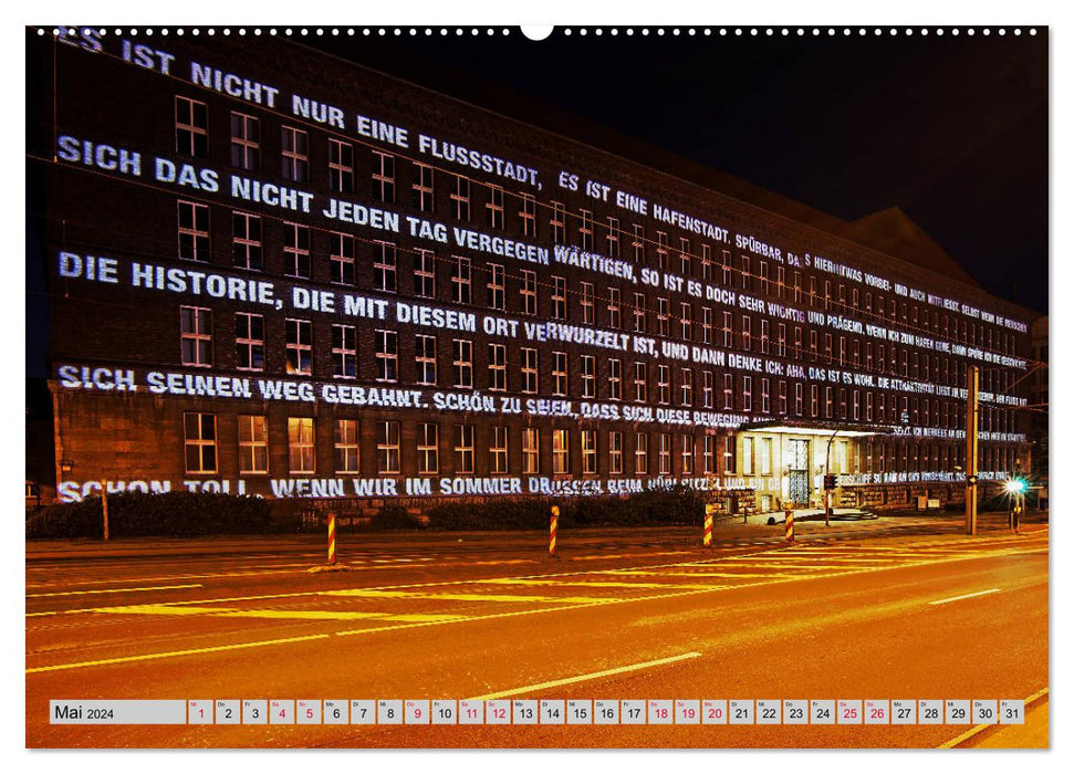 Es wird Nacht in Duisburg (CALVENDO Wandkalender 2024)