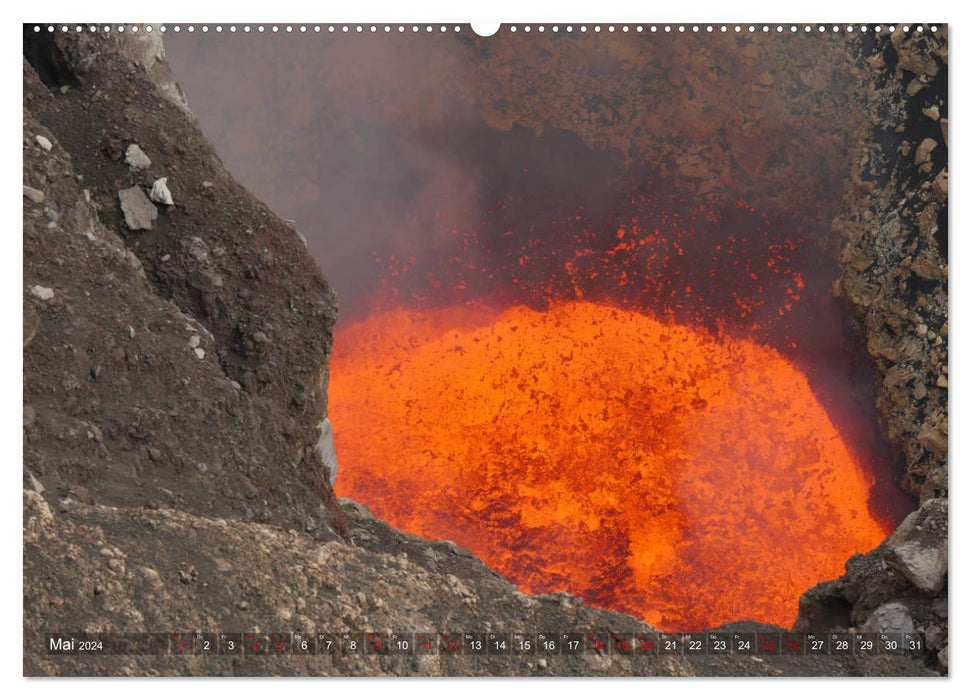 Volcanoes - magma, lava, eruptions (CALVENDO wall calendar 2024) 