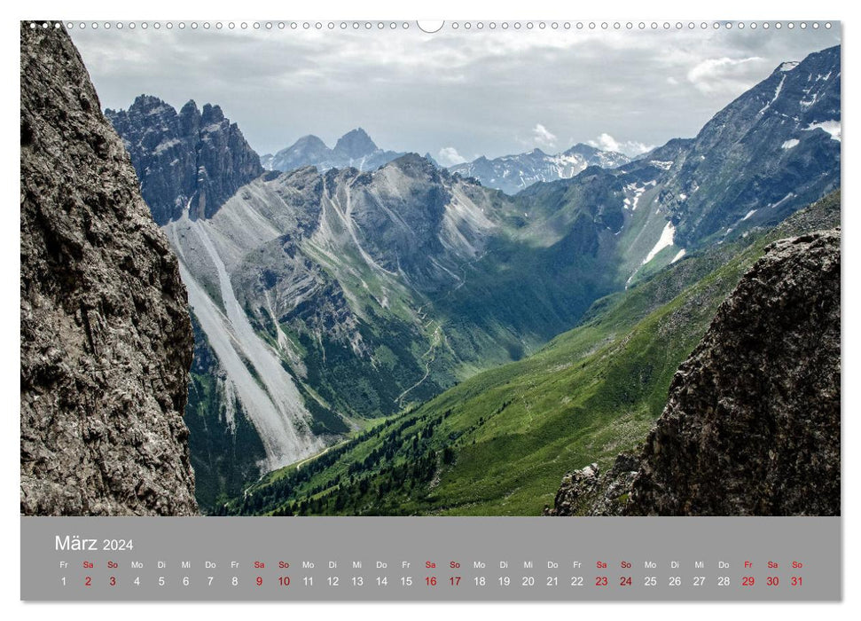 Das Stubaital in Tirol - Gipfelsturm und Gletscherseen (CALVENDO Premium Wandkalender 2024)