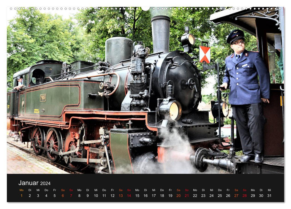 Steam locomotive nostalgia - 2024 heavyweight locomotives (CALVENDO wall calendar 2024) 