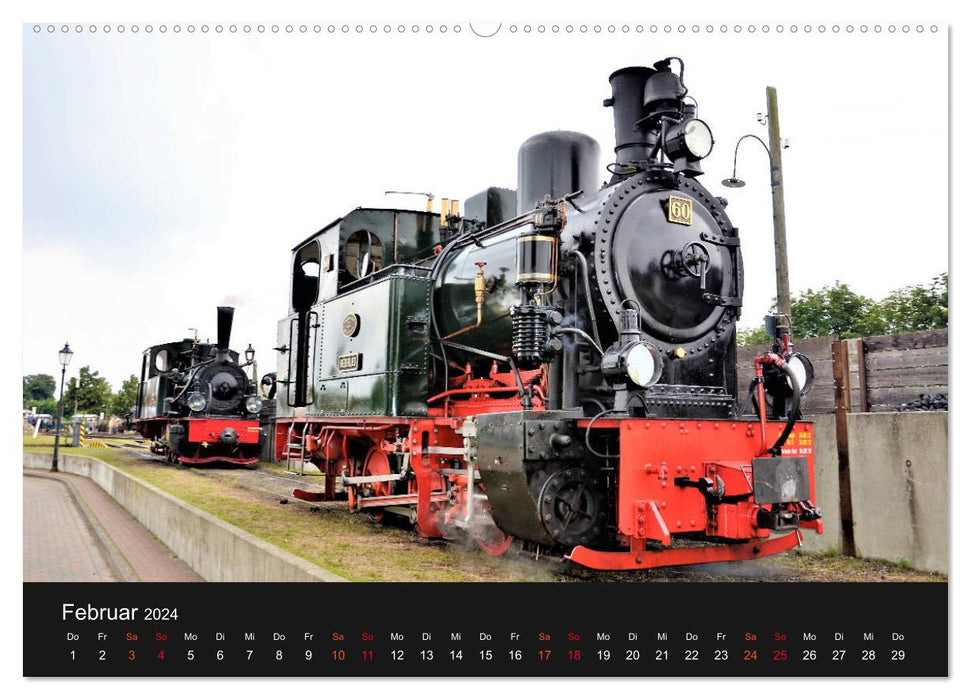 Dampflok-Nostalgie - 2024 schwergewichtige Lokomotiven (CALVENDO Wandkalender 2024)