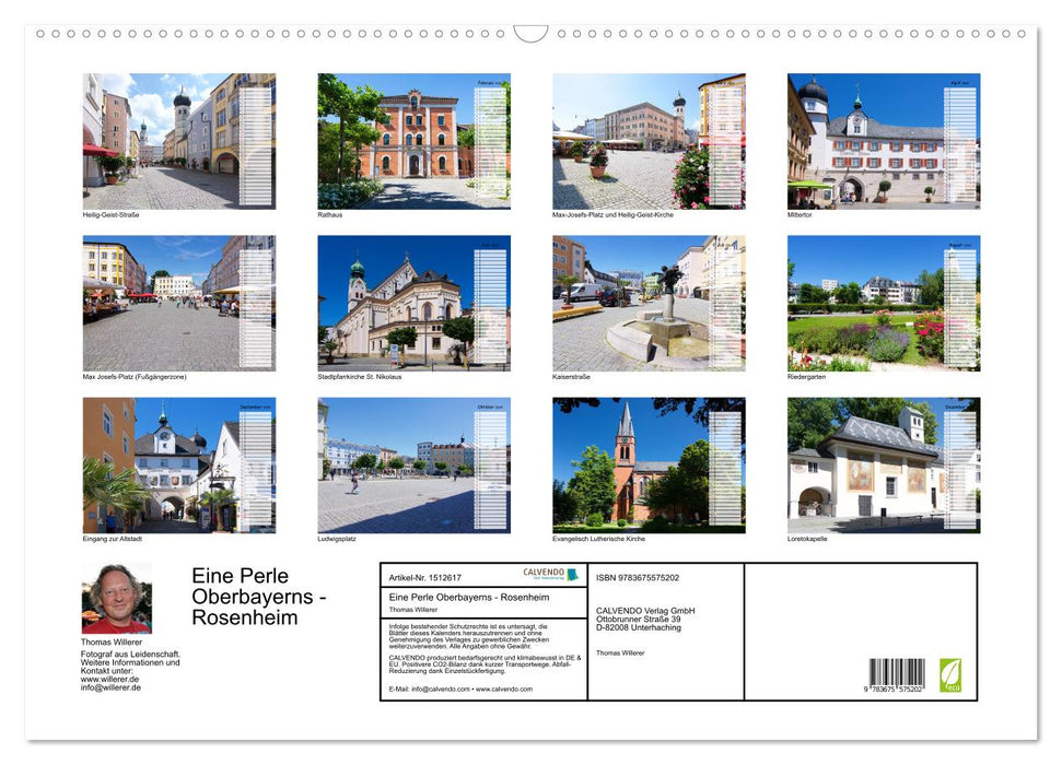 A pearl of Upper Bavaria - Rosenheim (CALVENDO wall calendar 2024) 