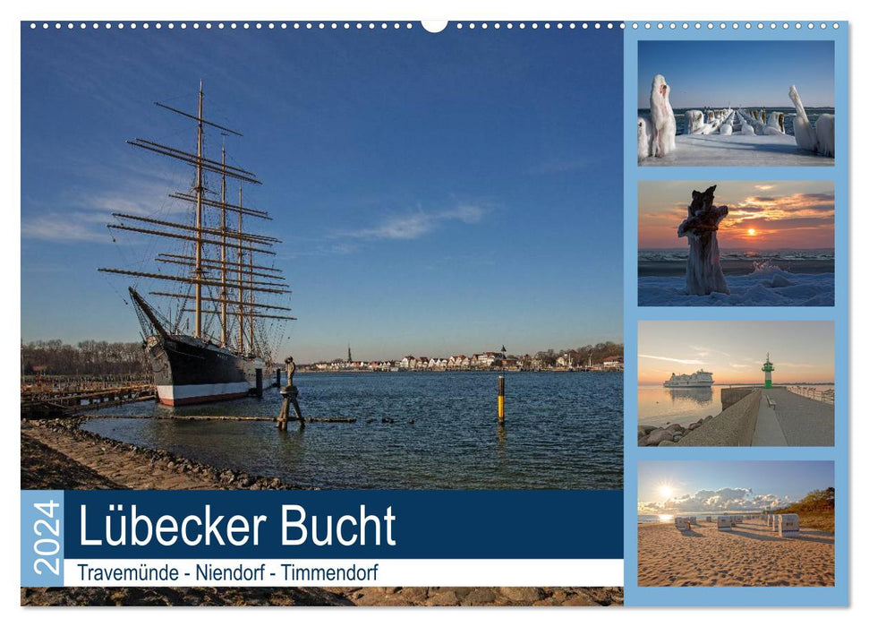 Lübecker Bucht - Travemünde - Niendorf - Timmendorf (CALVENDO Wandkalender 2024)