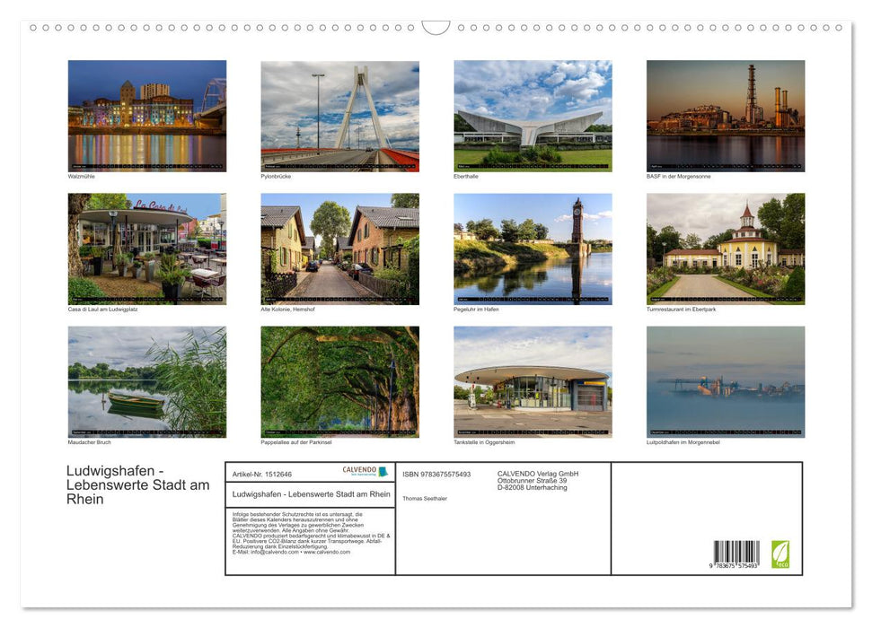 Ludwigshafen - liveable city on the Rhine (CALVENDO wall calendar 2024) 