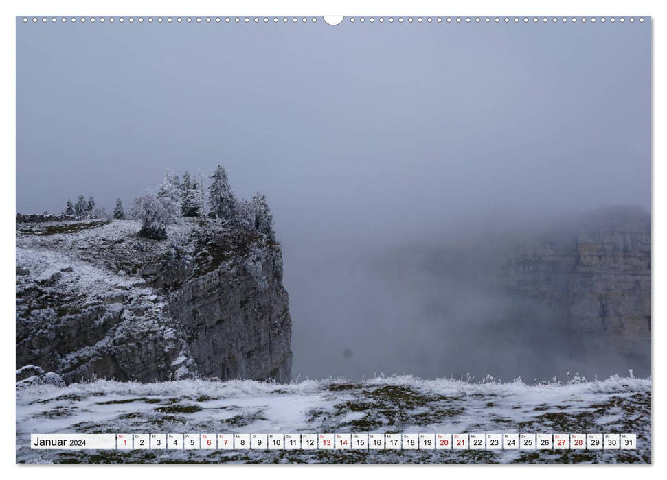 Gods Awakening. Nature in the mystical fog (CALVENDO Premium Wall Calendar 2024) 