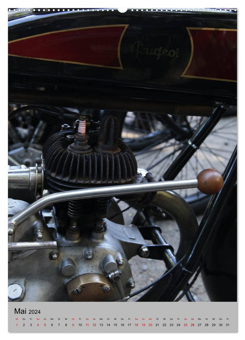Vintage Motorcycles - Engine Views (CALVENDO Premium Wall Calendar 2024) 