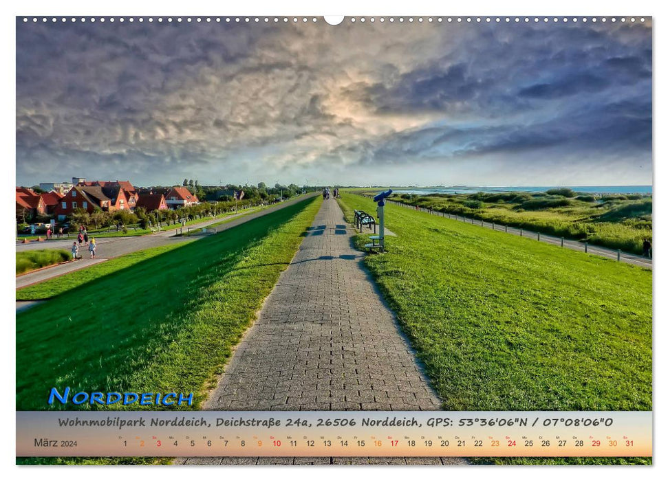 With the motorhome to the North Sea (CALVENDO Premium Wall Calendar 2024) 