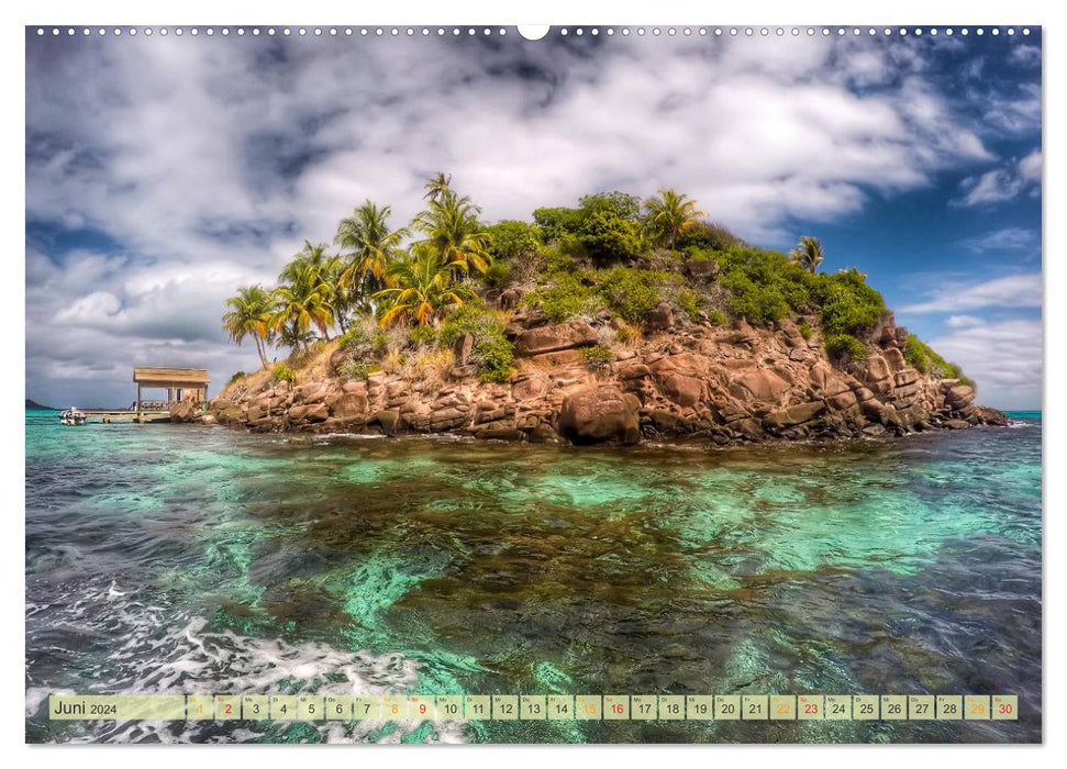 The West Indies - Bahamas (CALVENDO Premium Wall Calendar 2024) 