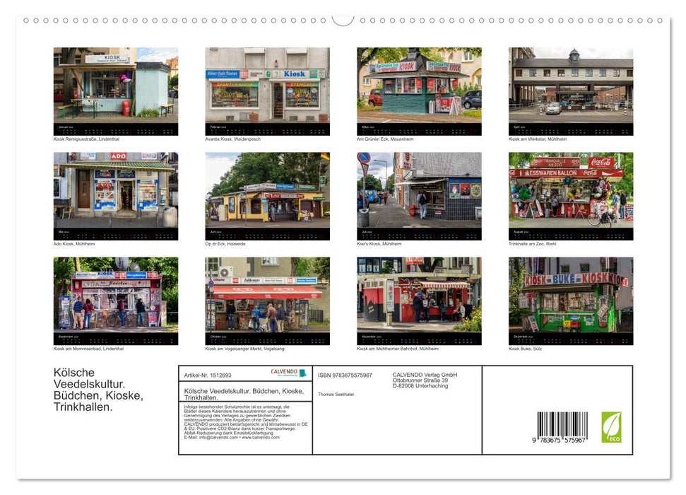 Cologne Veedelskultur. Stands, kiosks and drinking halls. (CALVENDO Premium Wall Calendar 2024) 