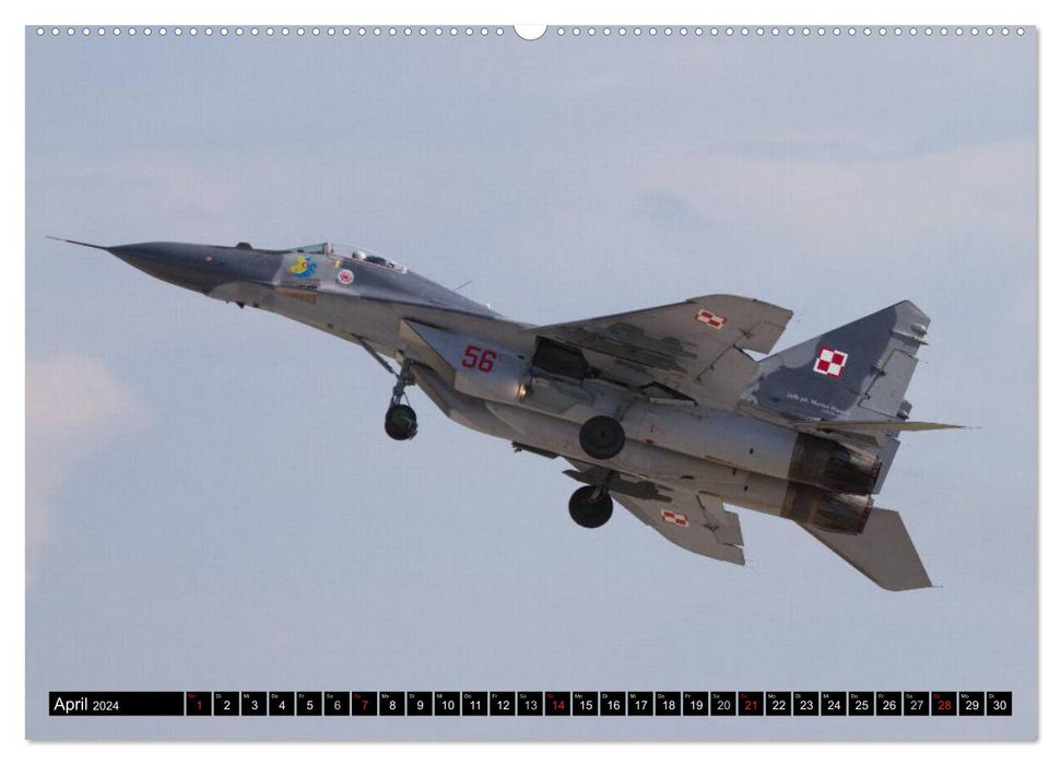 Moments in the air: MiG-29 Fulcrum (CALVENDO Premium Wall Calendar 2024) 
