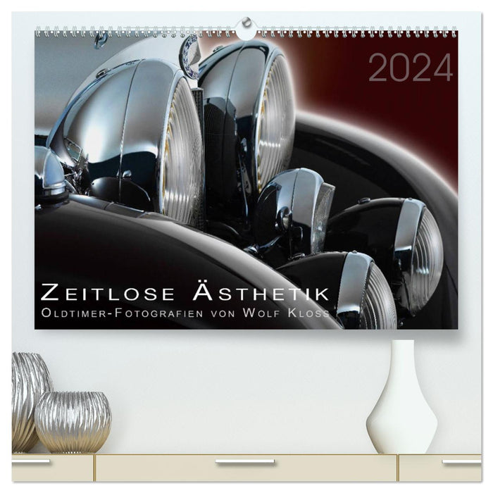 Timeless aesthetics vintage car photographs by Wolf Kloss (CALVENDO Premium Wall Calendar 2024) 