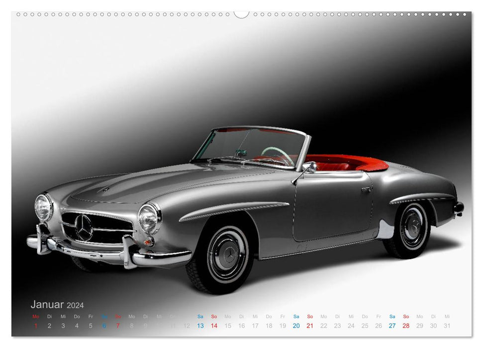 Timeless aesthetics vintage car photographs by Wolf Kloss (CALVENDO Premium Wall Calendar 2024) 