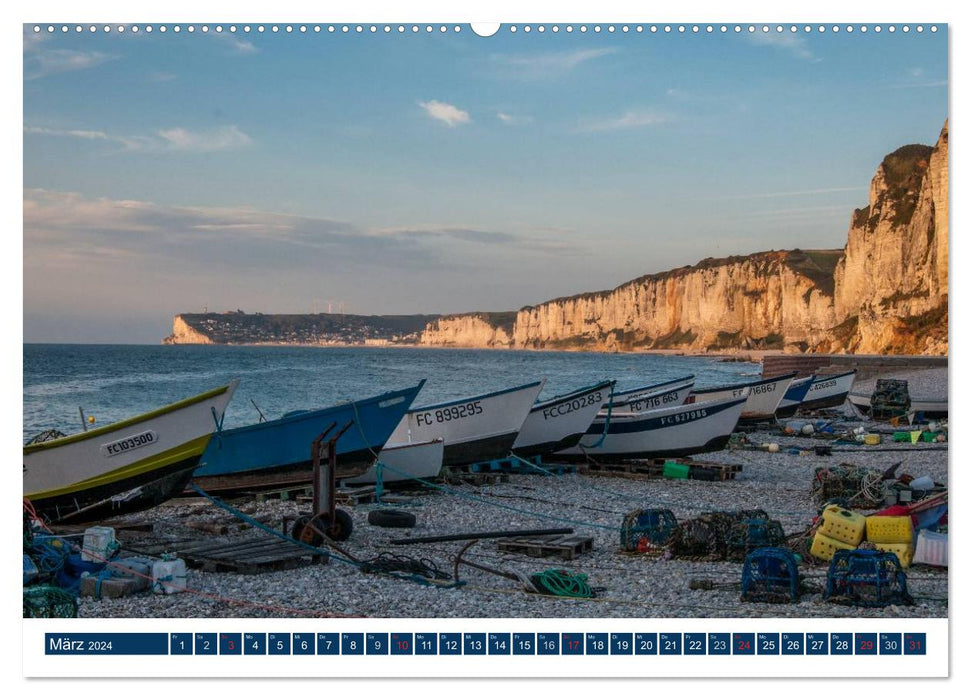 Normandie - raue Küsten, sanfte Hügel (CALVENDO Premium Wandkalender 2024)