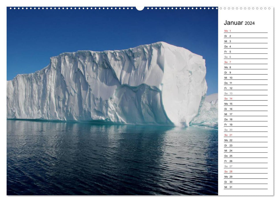 ICY GIANTS in DISKO BAY (CALVENDO Premium Wall Calendar 2024) 