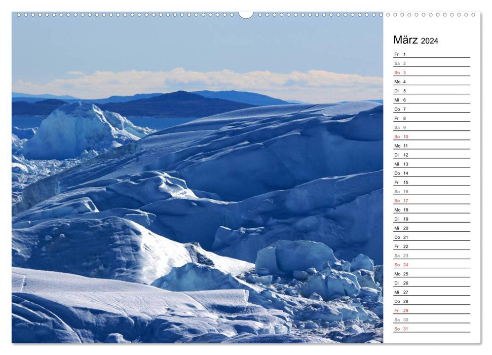 ICY GIANTS in DISKO BAY (CALVENDO Premium Wall Calendar 2024) 