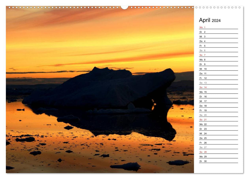 ICY GIANTS in DISKO BAY (CALVENDO Premium Wall Calendar 2024) 