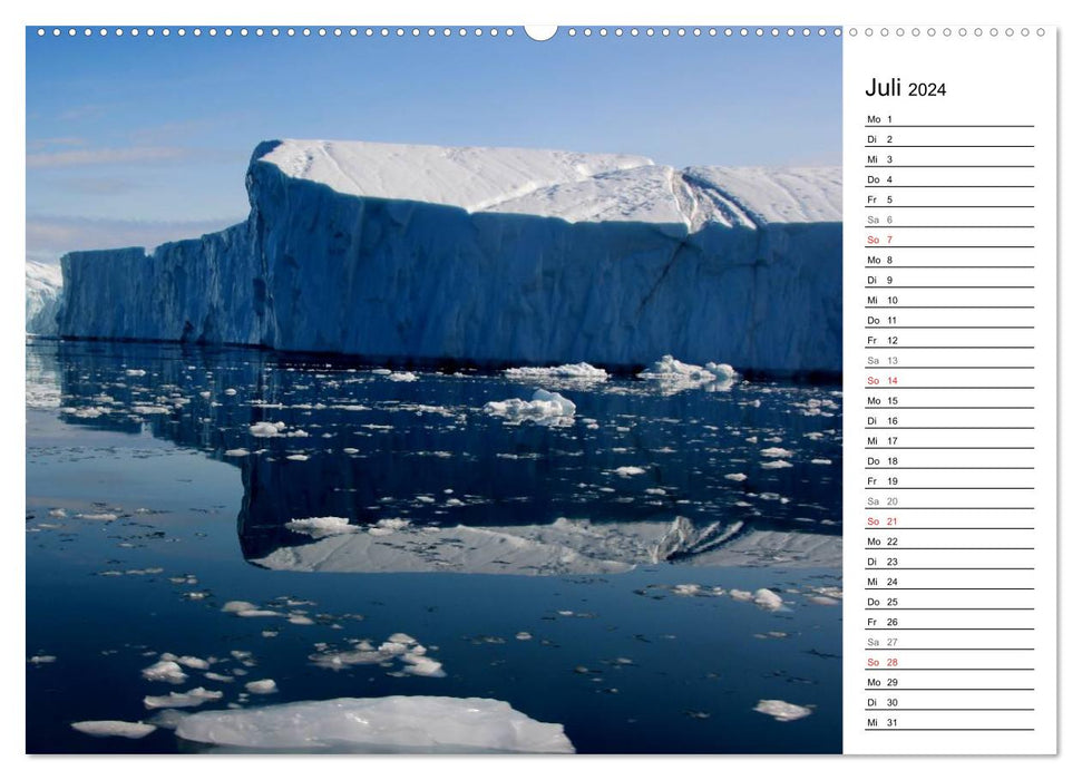 ICY GIANTS in DISKO BAY (CALVENDO Premium Wall Calendar 2024) 