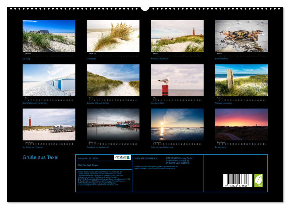 Greetings from Texel (CALVENDO Premium Wall Calendar 2024) 