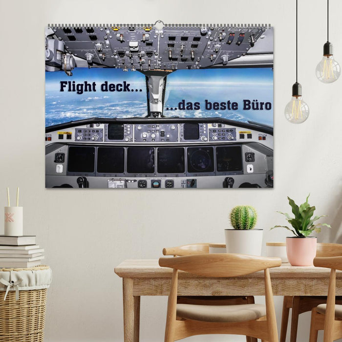 Flight deck - the best office (CALVENDO wall calendar 2024) 