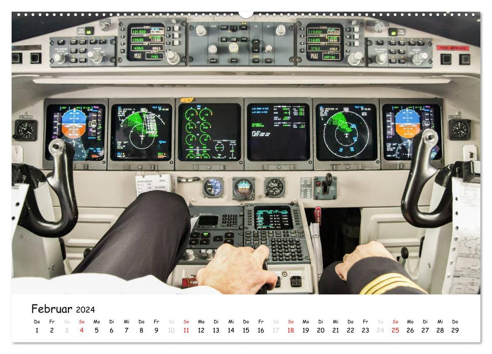 Flight deck - the best office (CALVENDO wall calendar 2024) 