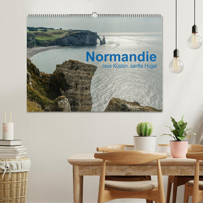 Normandie - raue Küsten, sanfte Hügel (CALVENDO Wandkalender 2024)