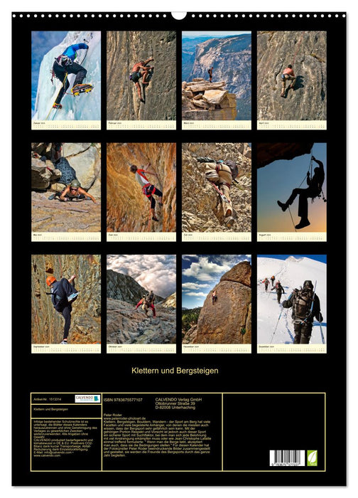 Klettern und Bergsteigen (CALVENDO Wandkalender 2024)