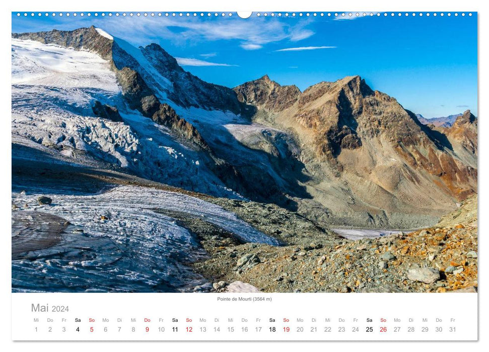 Walliser Alpen – Europas »kleiner« Himalaya (CALVENDO Wandkalender 2024)