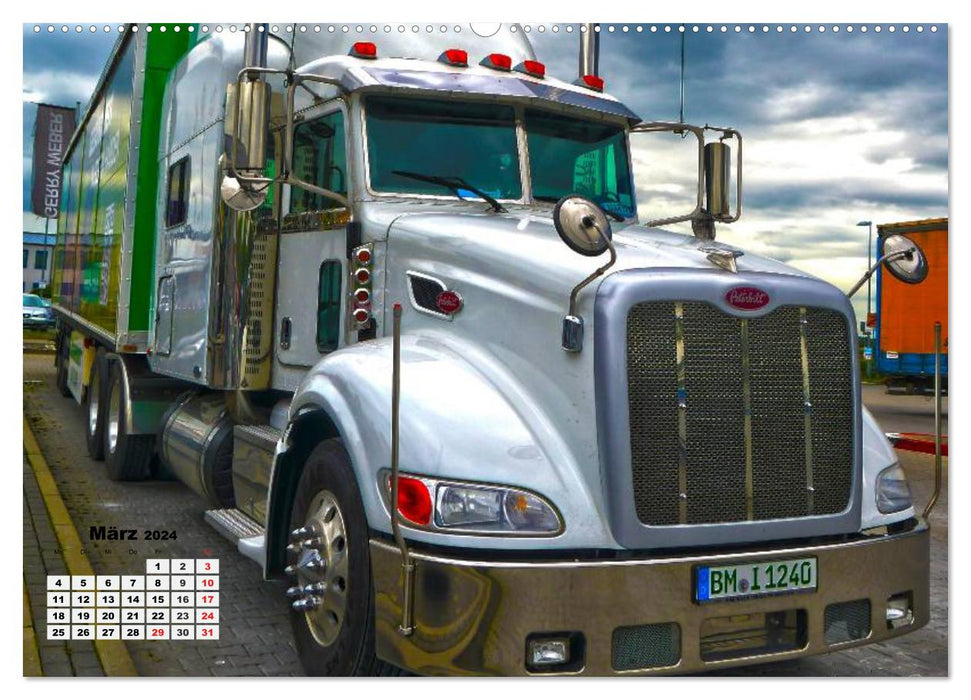 US-Trucks. Faszination Langhauber (CALVENDO Premium Wandkalender 2024)