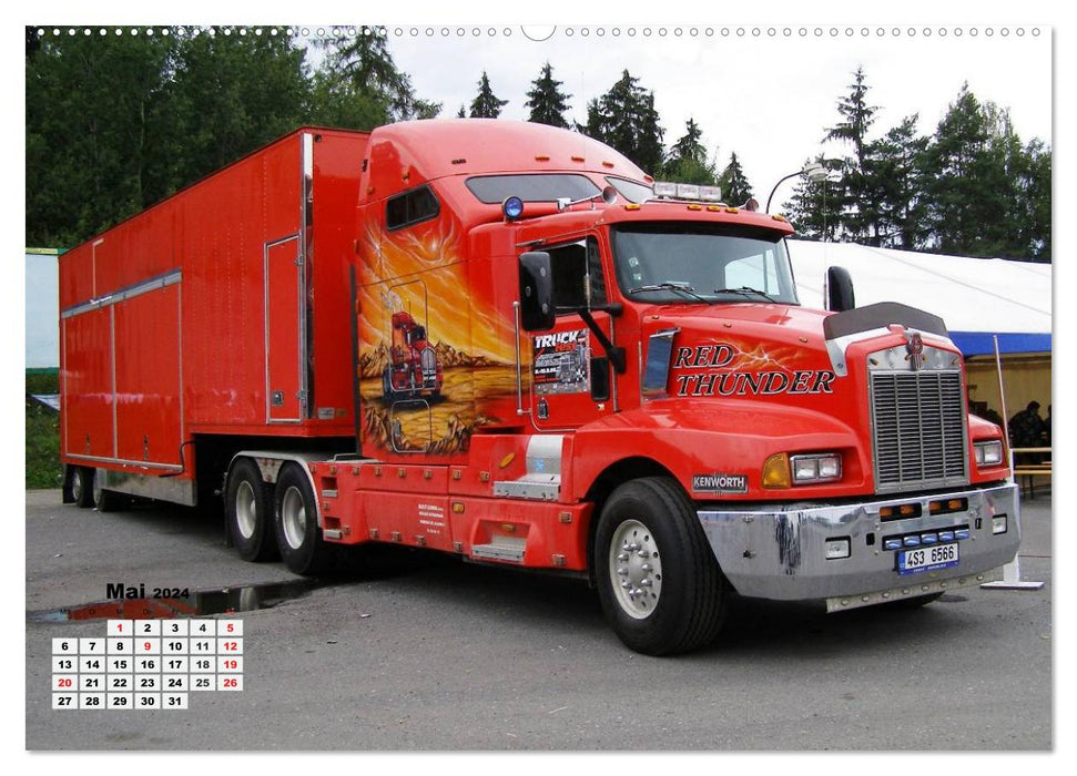 US-Trucks. Faszination Langhauber (CALVENDO Premium Wandkalender 2024)