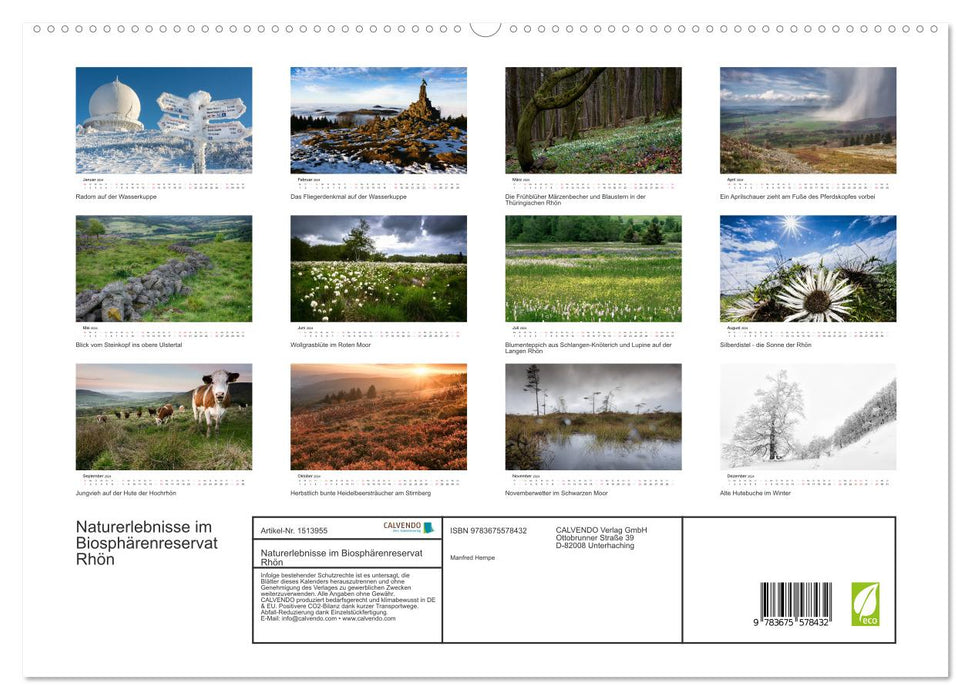 Naturerlebnis im Biosphärenreservat Rhön (CALVENDO Premium Wandkalender 2024)