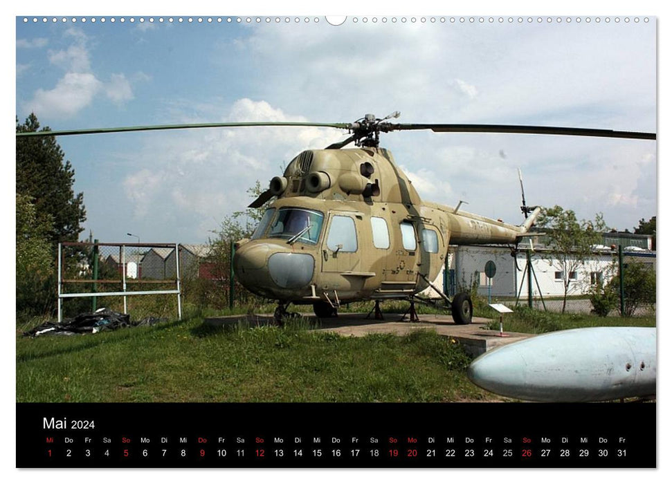 Hubschrauber und Kampfflugzeuge der NVA (CALVENDO Premium Wandkalender 2024)