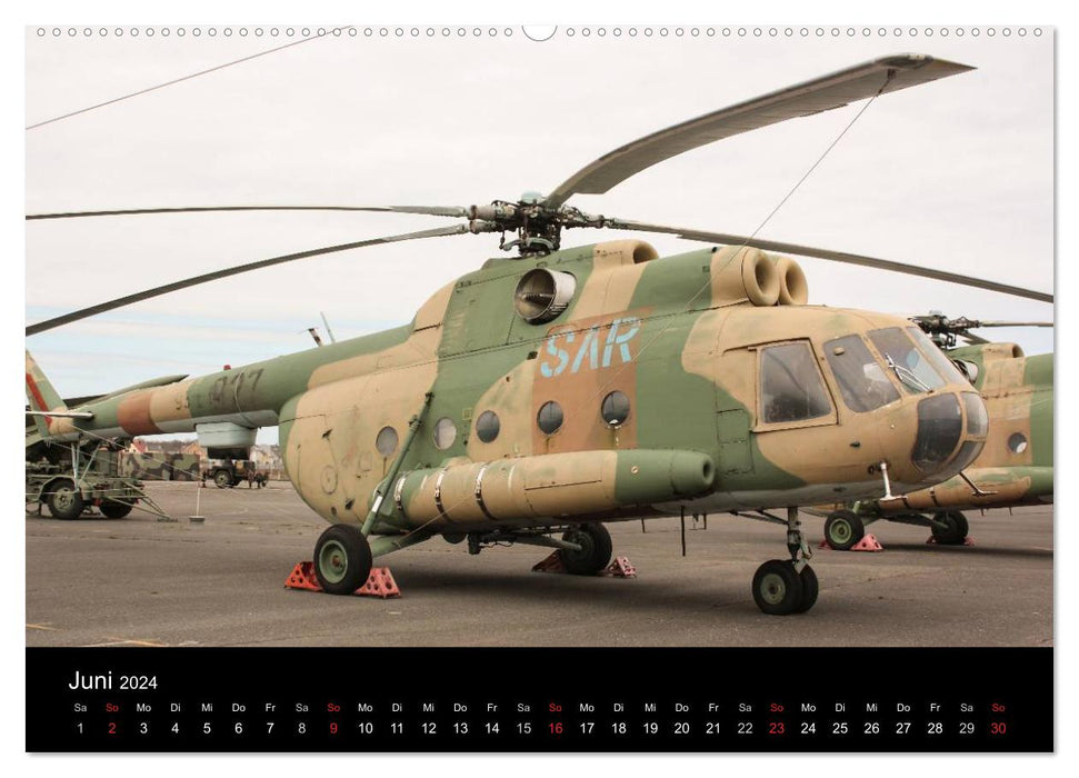 Hubschrauber und Kampfflugzeuge der NVA (CALVENDO Premium Wandkalender 2024)