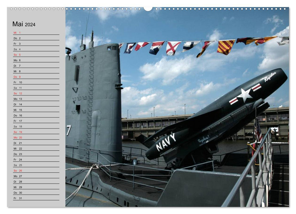 U-Boote. Militärische Ungetüme (CALVENDO Premium Wandkalender 2024)