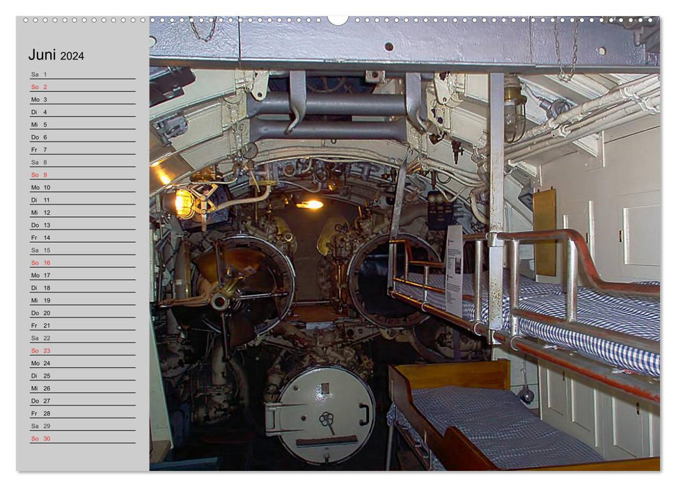 U-Boote. Militärische Ungetüme (CALVENDO Premium Wandkalender 2024)