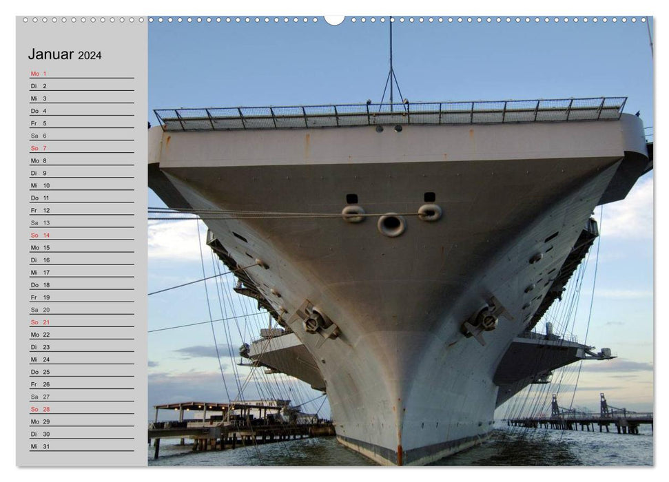 Kriegsschiffe der USA (CALVENDO Premium Wandkalender 2024)
