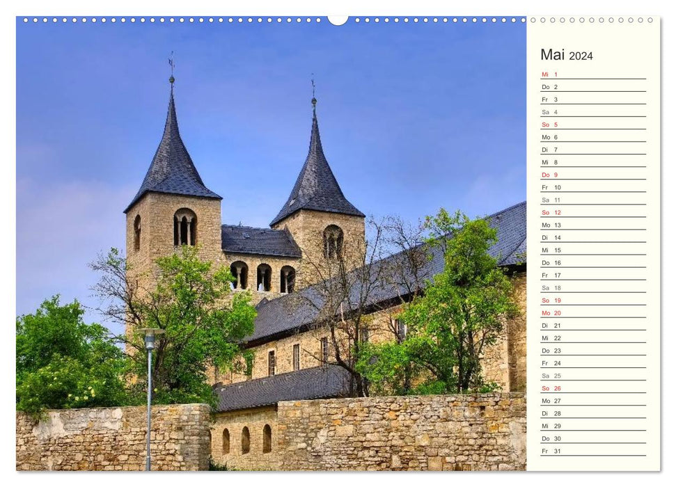 Klöster und Stabkirchen im Harz (CALVENDO Premium Wandkalender 2024)